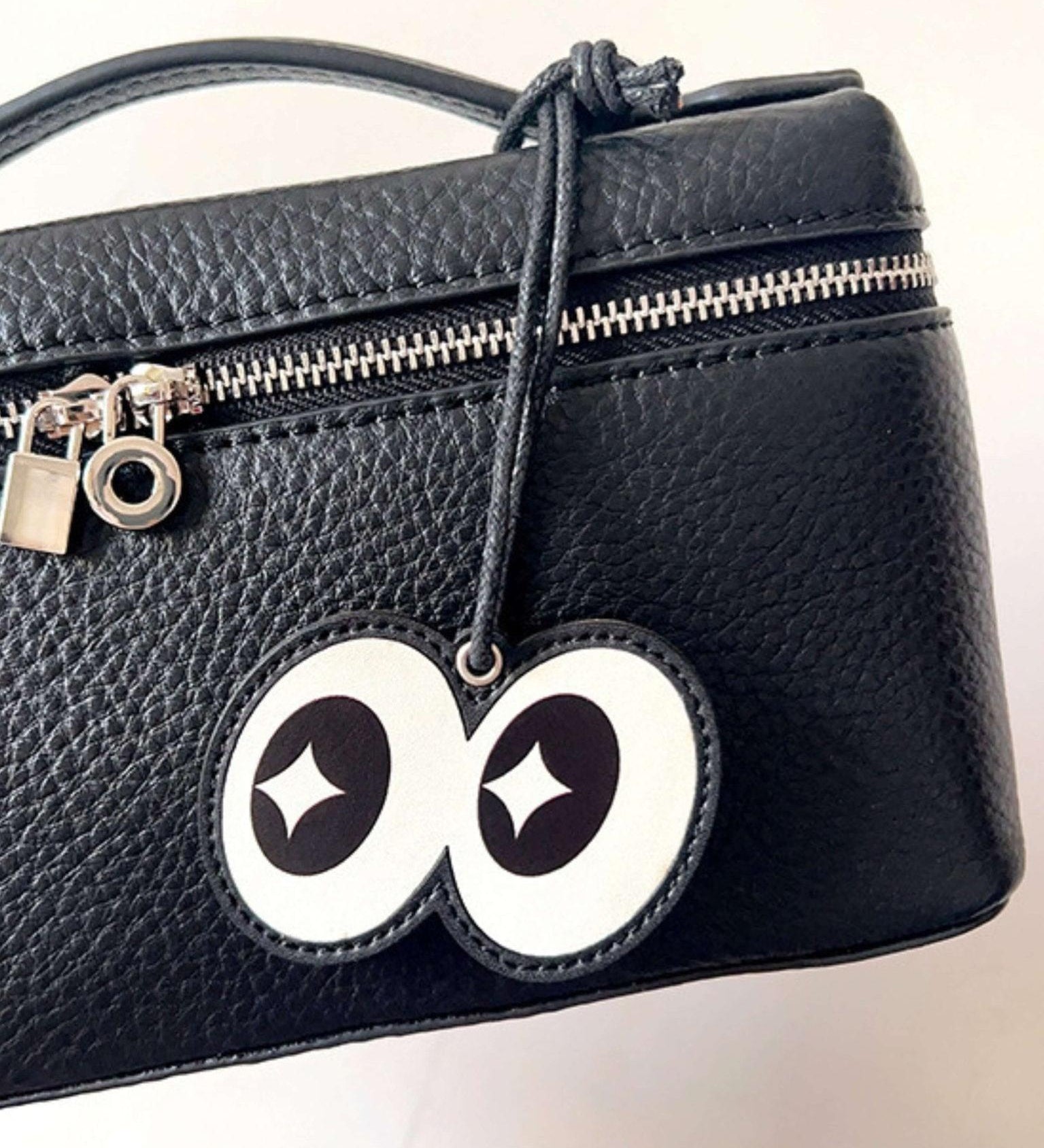 Aeriselle Wide-Eyed Leather Bagcharm – Playful, Bold & Eye-Catching