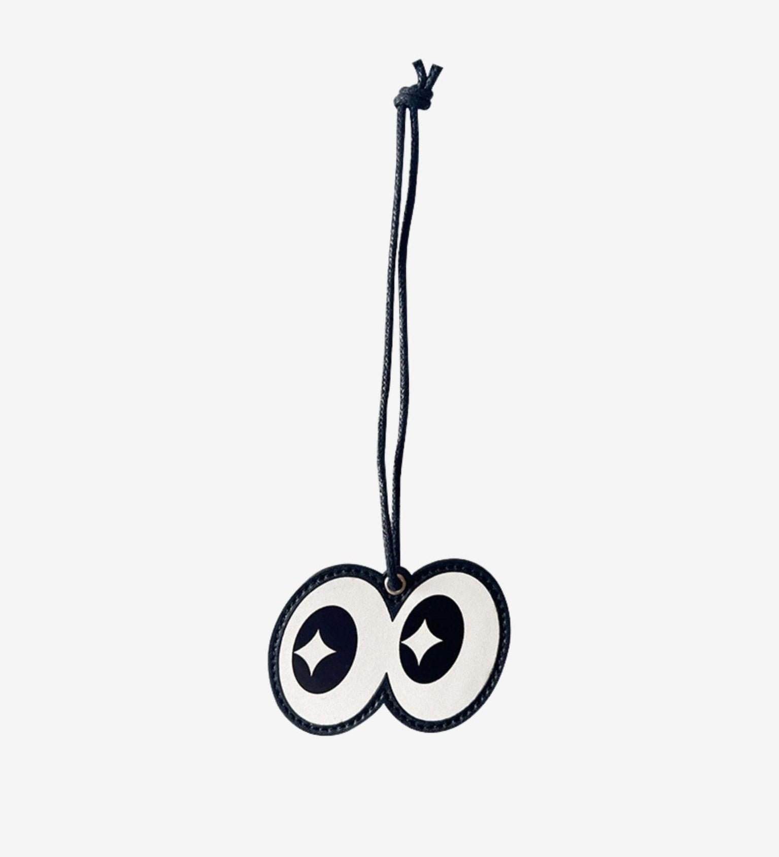 Aeriselle Wide-Eyed Leather Bagcharm – Playful, Bold & Eye-Catching