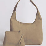 Black Minimalist Hobo Shoulder Bag