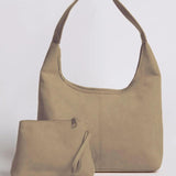 Black Minimalist Hobo Shoulder Bag