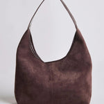 Black Minimalist Hobo Shoulder Bag