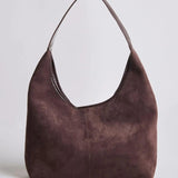 Black Minimalist Hobo Shoulder Bag