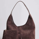 Black Minimalist Hobo Shoulder Bag