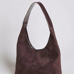 Black Minimalist Hobo Shoulder Bag