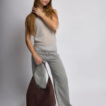 Black Minimalist Hobo Shoulder Bag