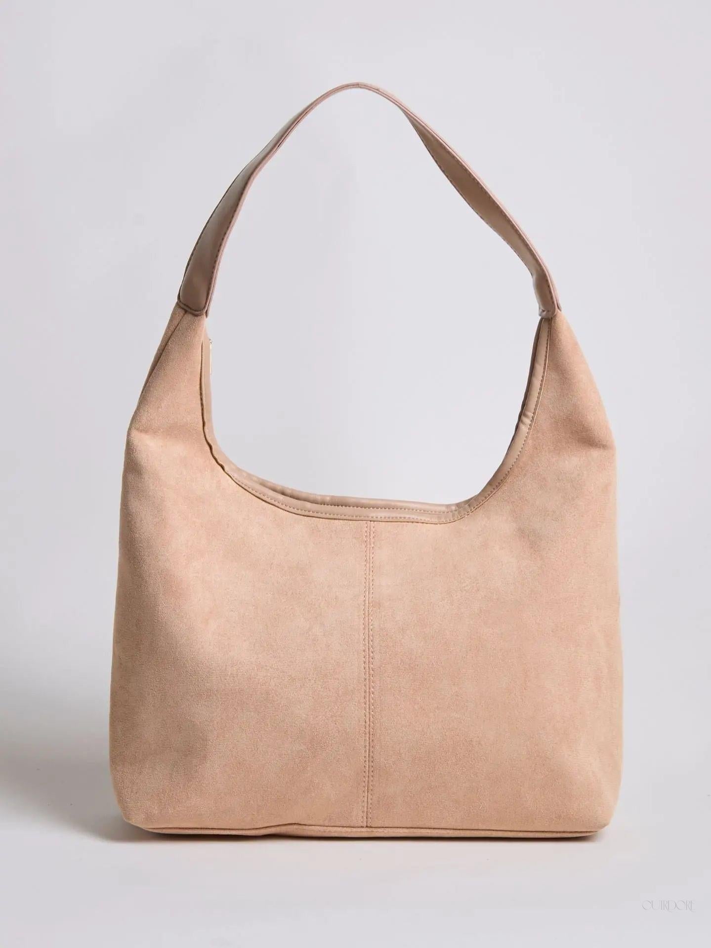 Black Minimalist Hobo Shoulder Bag