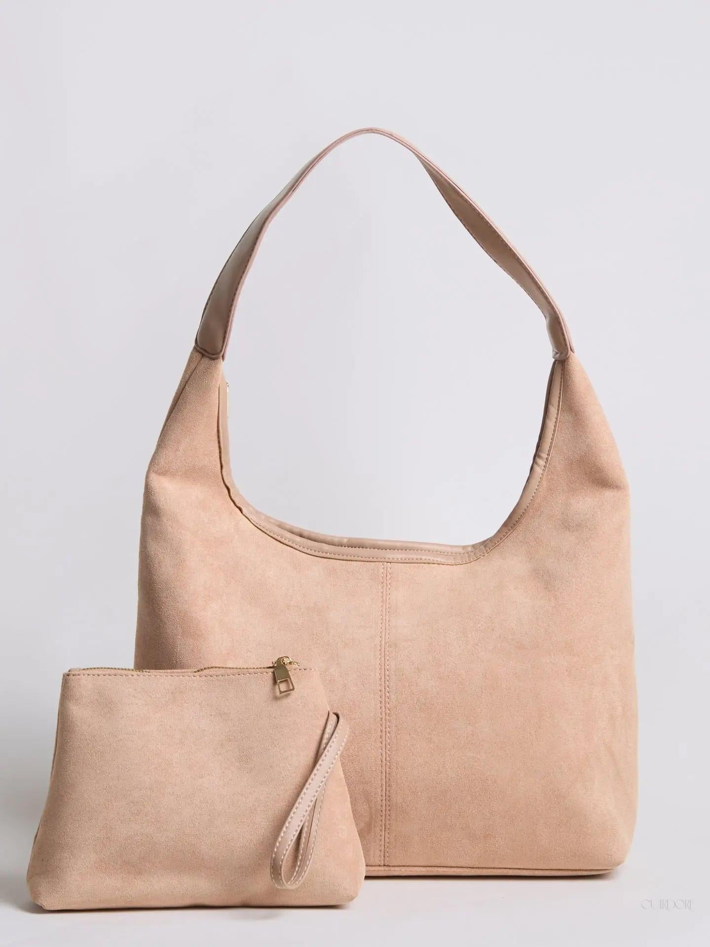 Black Minimalist Hobo Shoulder Bag