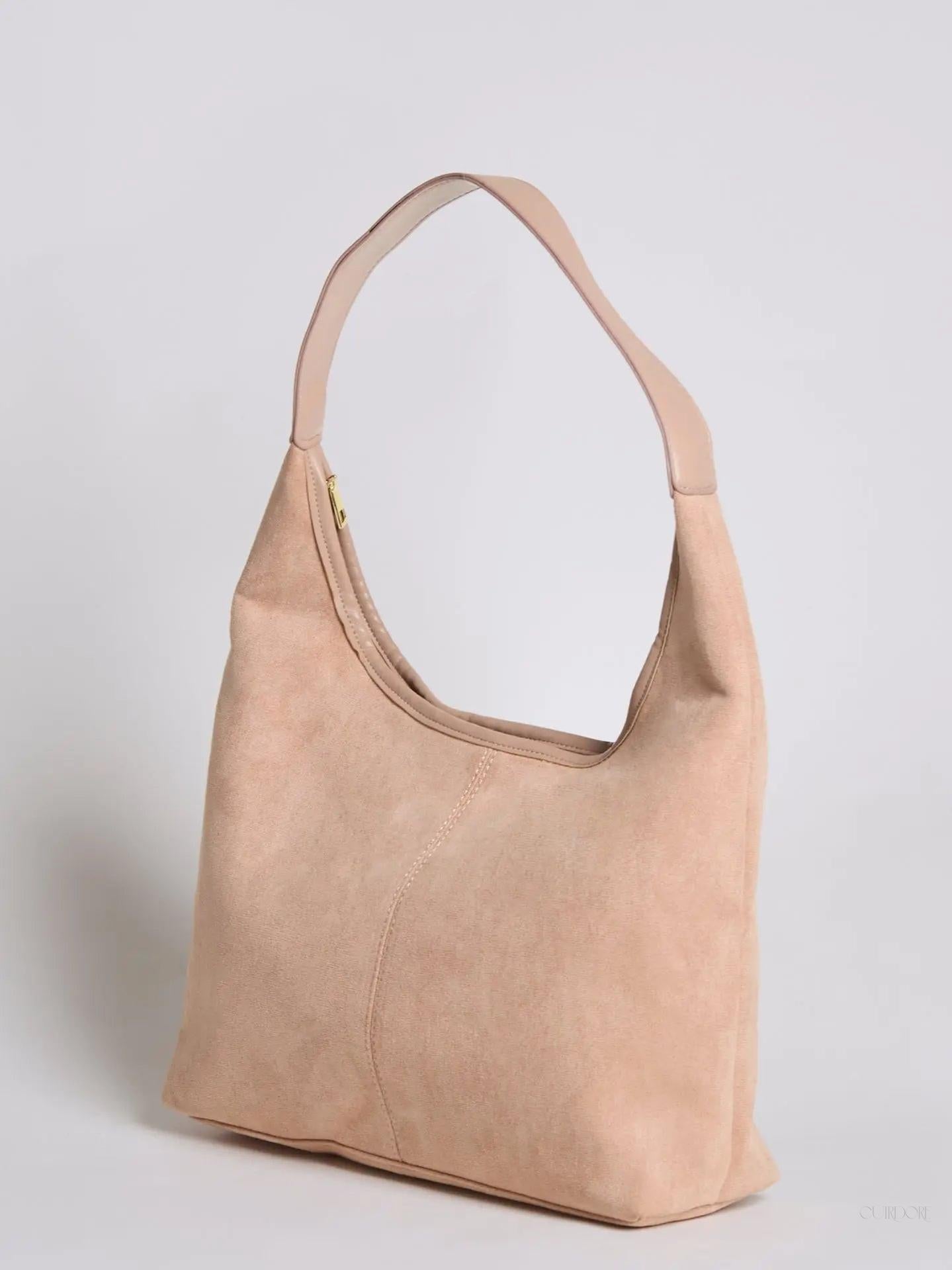 Black Minimalist Hobo Shoulder Bag