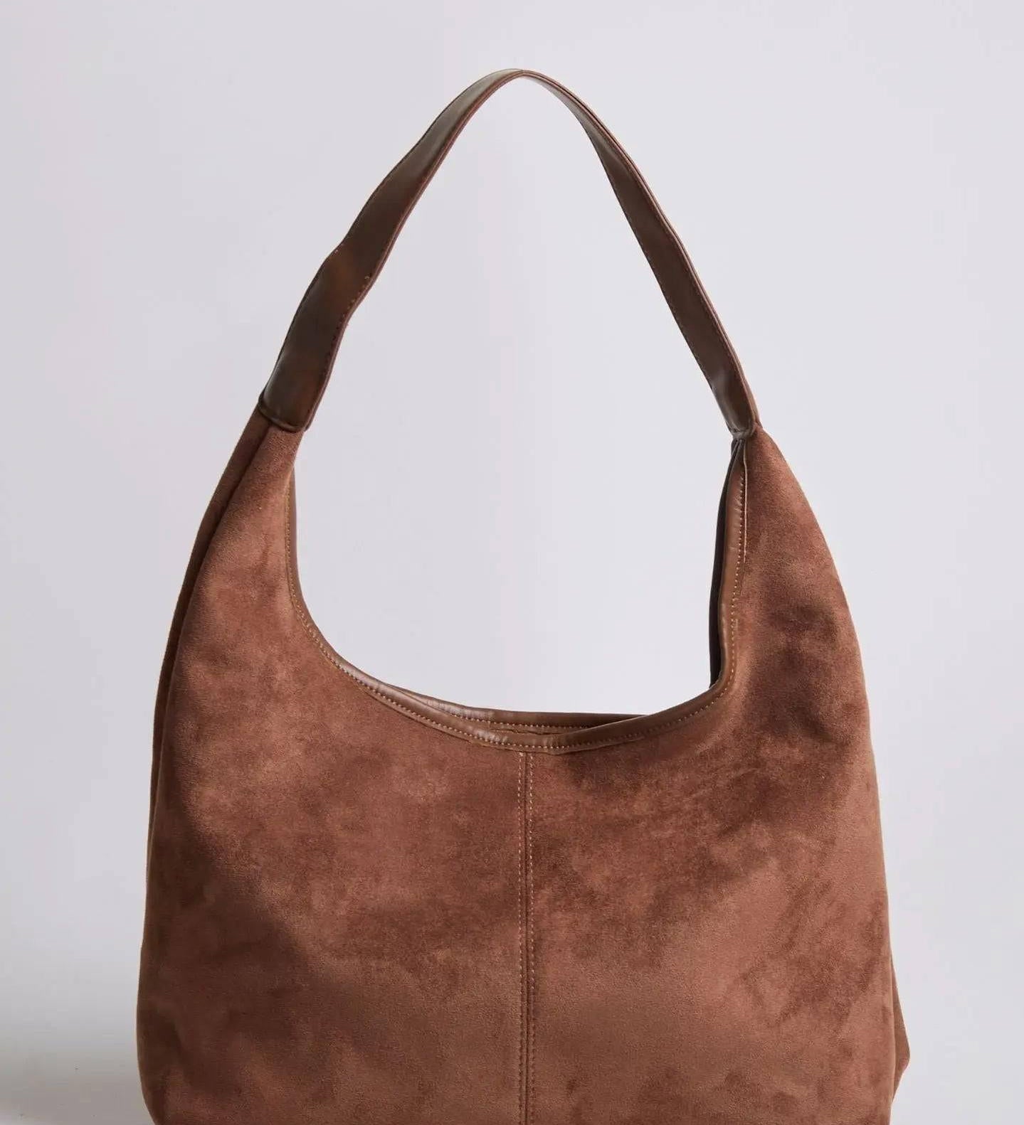 Black Minimalist Hobo Shoulder Bag