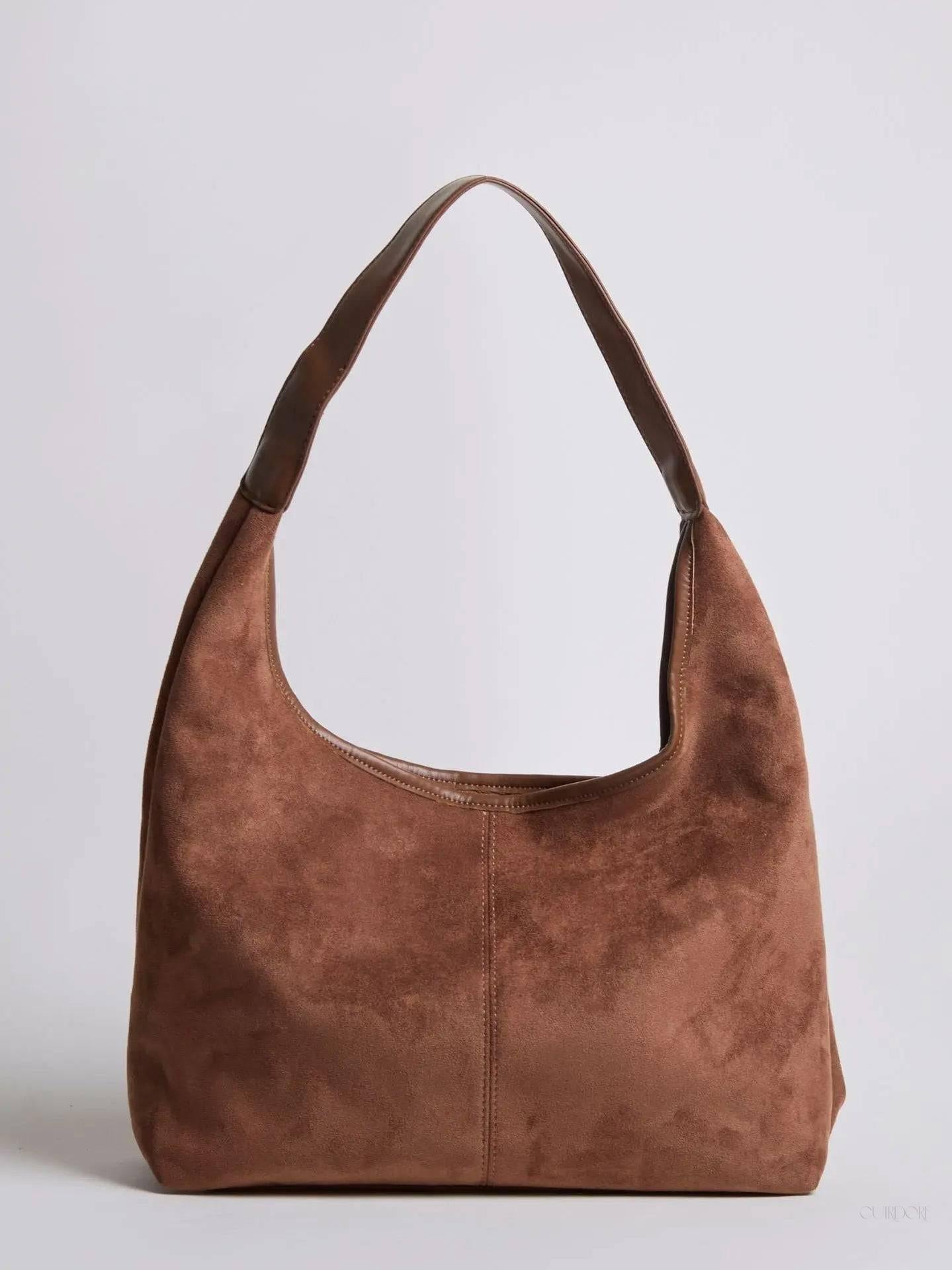 Black Minimalist Hobo Shoulder Bag