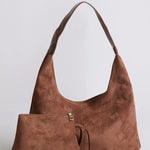 Black Minimalist Hobo Shoulder Bag