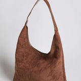 Black Minimalist Hobo Shoulder Bag