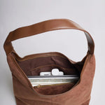 Black Minimalist Hobo Shoulder Bag