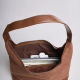 Black Minimalist Hobo Shoulder Bag