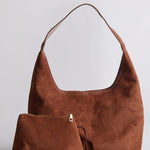 Black Minimalist Hobo Shoulder Bag