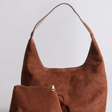 Black Minimalist Hobo Shoulder Bag