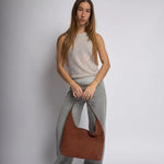 Black Minimalist Hobo Shoulder Bag