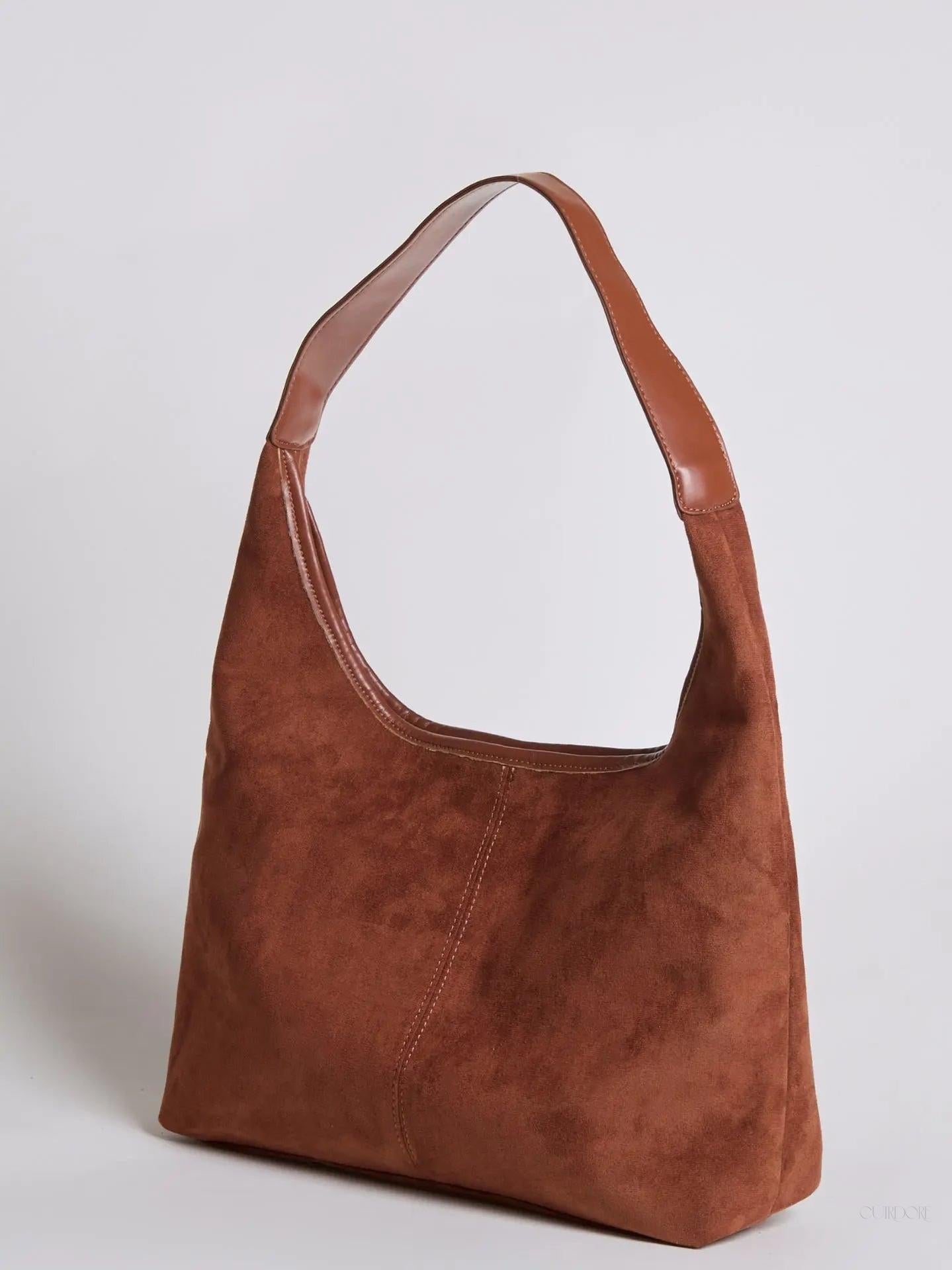 Black Minimalist Hobo Shoulder Bag