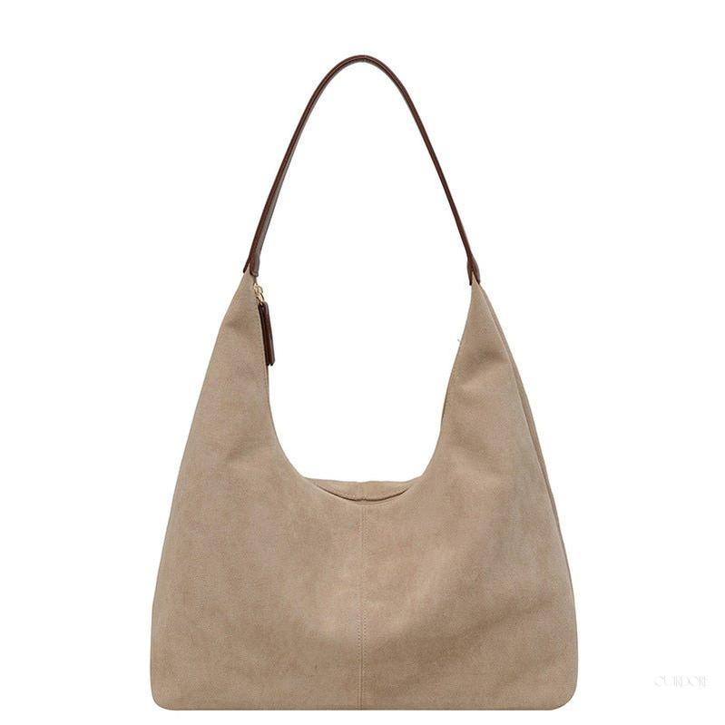Black Minimalist Hobo Shoulder Bag