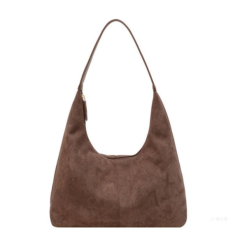 Black Minimalist Hobo Shoulder Bag