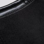 Black Minimalist Hobo Shoulder Bag