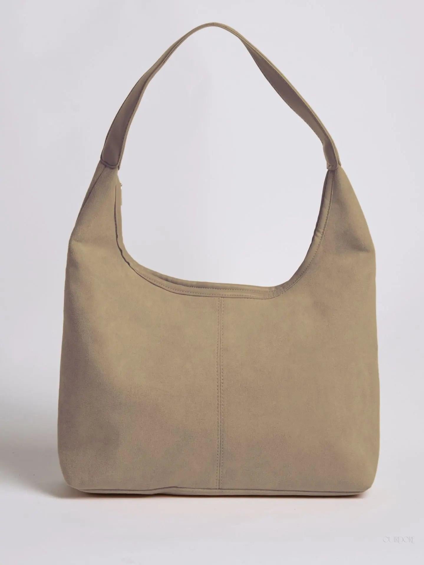 Black Minimalist Hobo Shoulder Bag