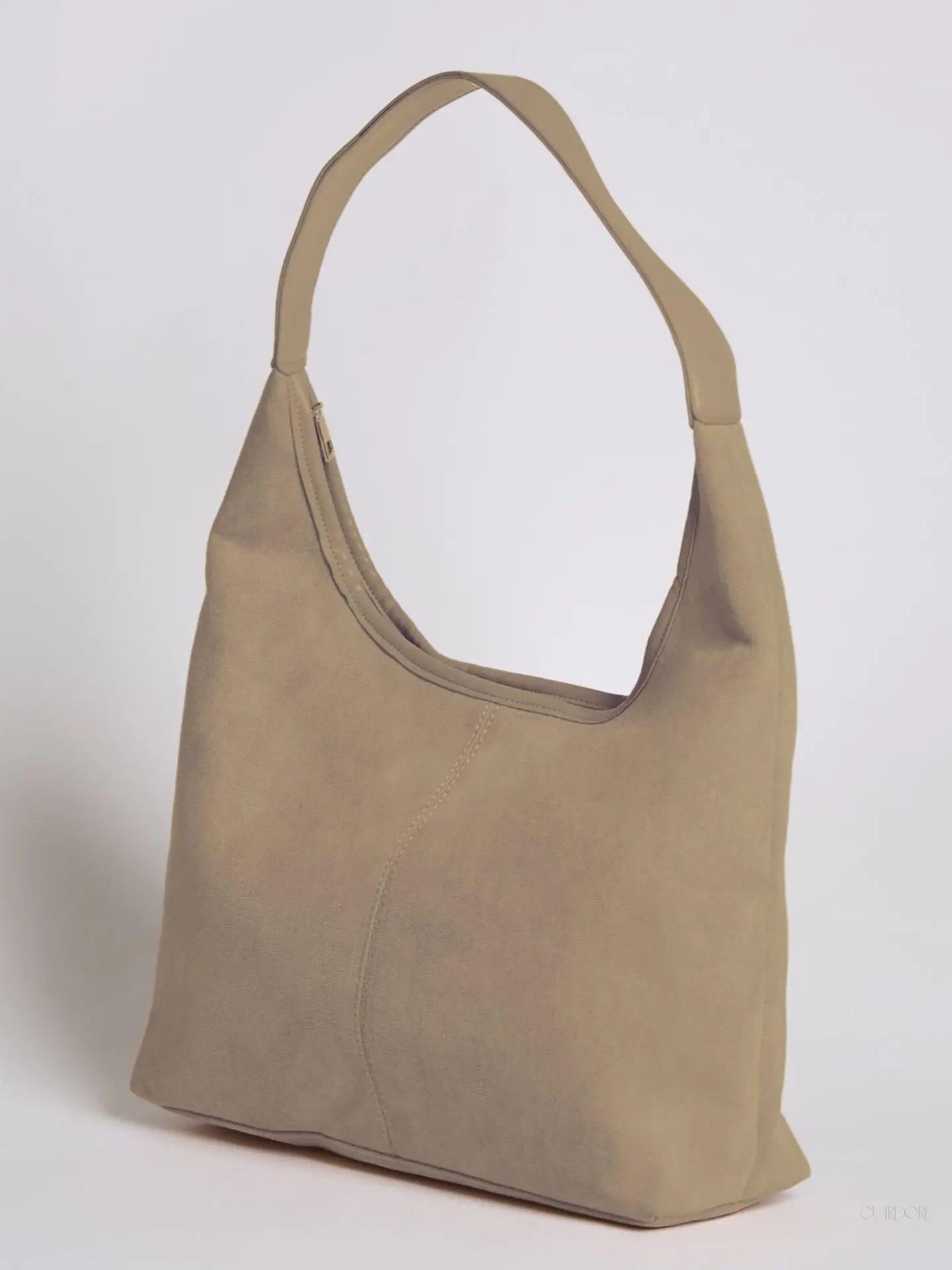 Black Minimalist Hobo Shoulder Bag