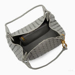 Black Woven Handbag with Braided Handle — Elegant texture, everyday sophistication