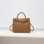 Black Woven Midi Leather Tote Bag – Effortless Elegance & Timeless Appeal