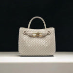 Black Woven Midi Leather Tote Bag – Effortless Elegance & Timeless Appeal
