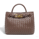 Black Woven Midi Leather Tote Bag – Effortless Elegance & Timeless Appeal