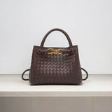 Black Woven Midi Leather Tote Bag – Effortless Elegance & Timeless Appeal