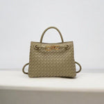 Black Woven Midi Leather Tote Bag – Effortless Elegance & Timeless Appeal