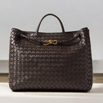 Black Woven Midi Leather Tote Bag – Effortless Elegance & Timeless Appeal
