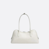 Boston-Style Shoulder Bag with Floral Charm — Timeless elegance for everyday use