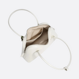 Boston-Style Shoulder Bag with Floral Charm — Timeless elegance for everyday use