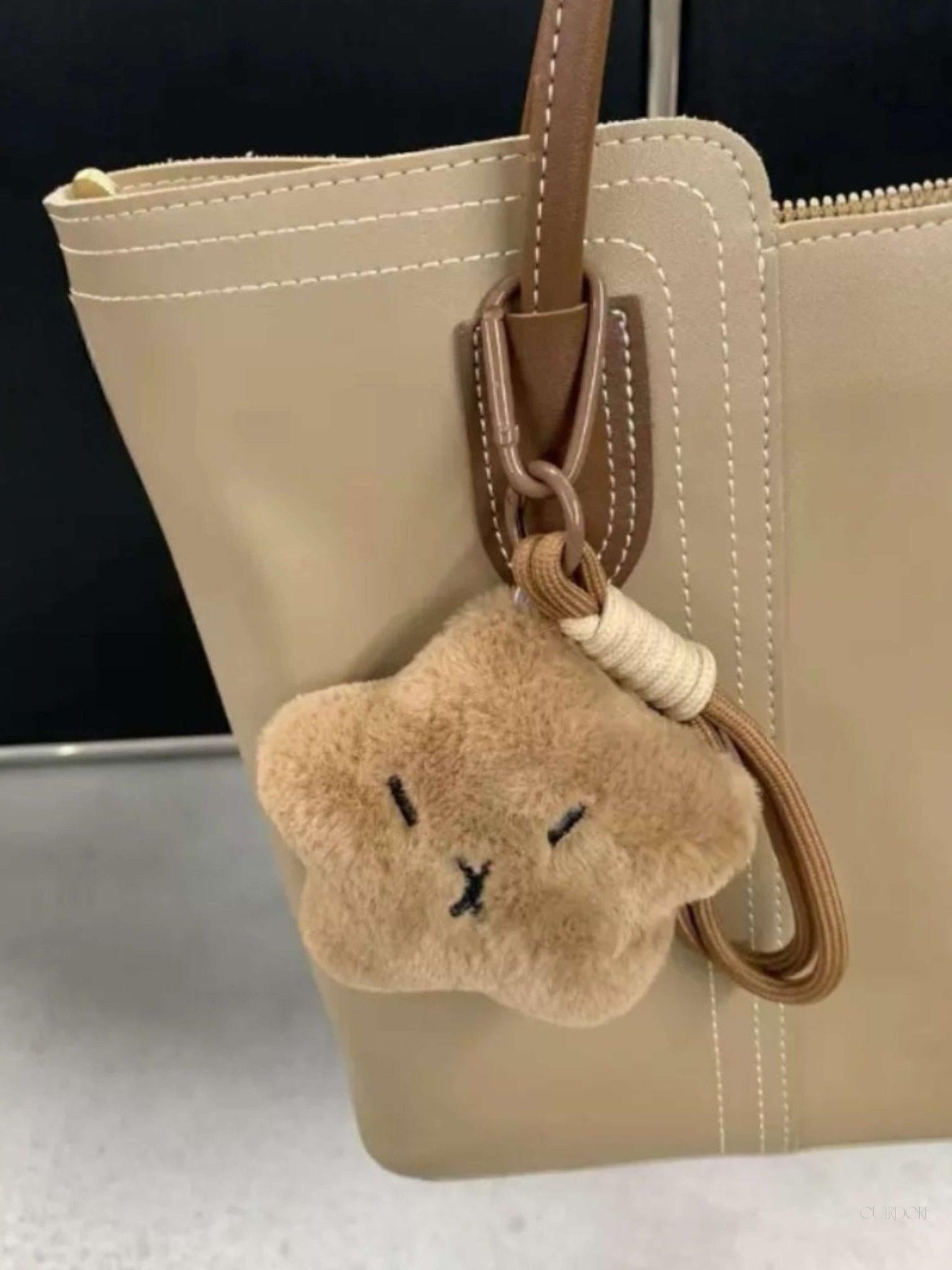 Brivana Fuzzy Star Plush BagCharm – Cozy, Cute & Playful Accessory