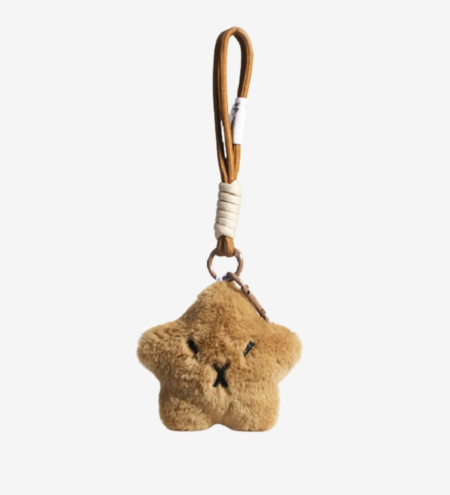Brivana Fuzzy Star Plush BagCharm – Cozy, Cute & Playful Accessory