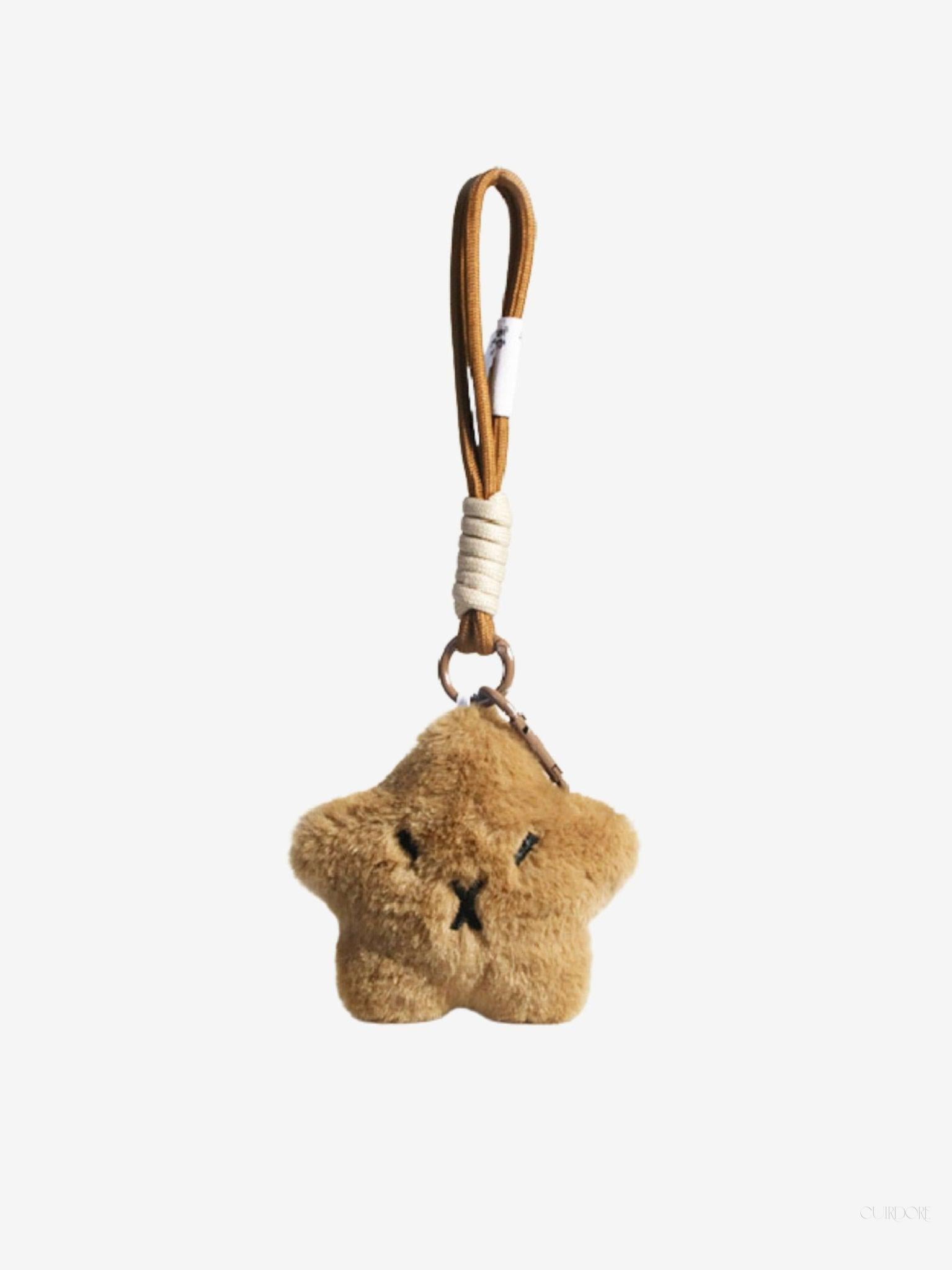 Brivana Fuzzy Star Plush BagCharm – Cozy, Cute & Playful Accessory