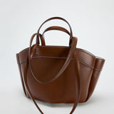 Brown Leather Shopper Bag – Elegant & Practical