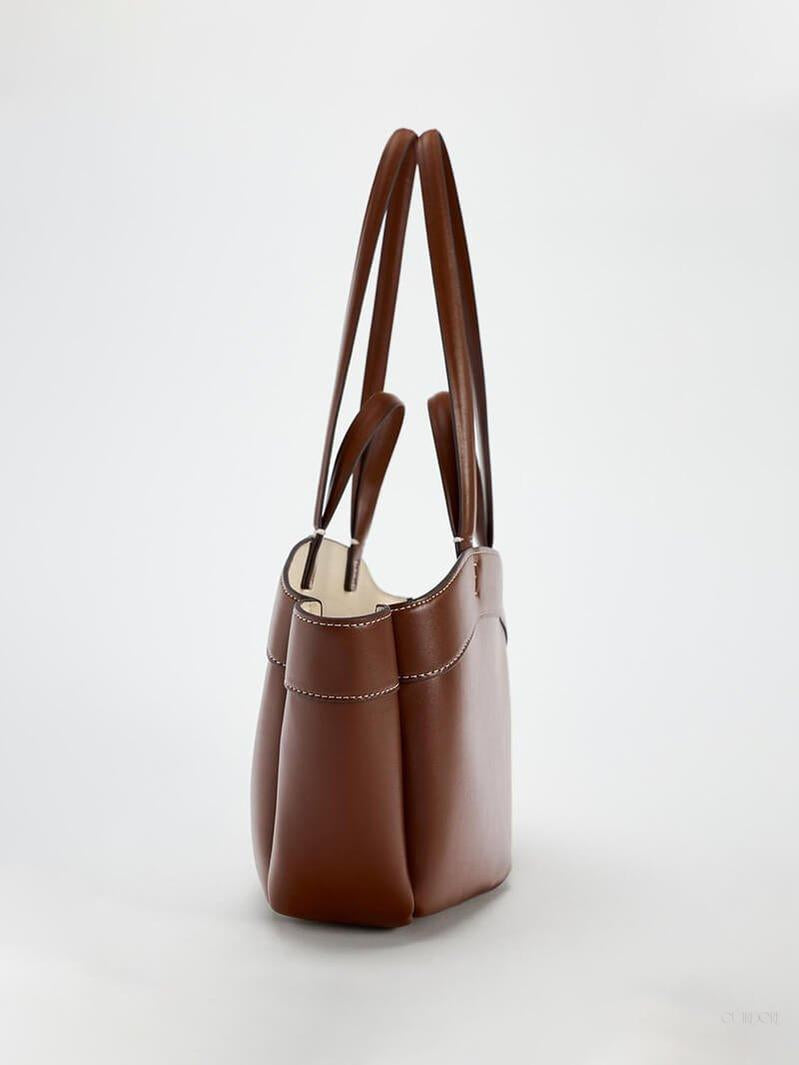 Brown Leather Shopper Bag – Elegant & Practical