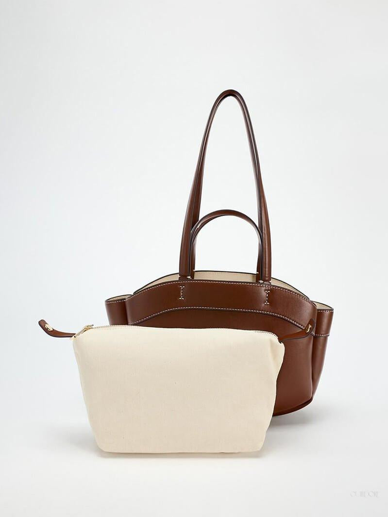 Brown Leather Shopper Bag – Elegant & Practical