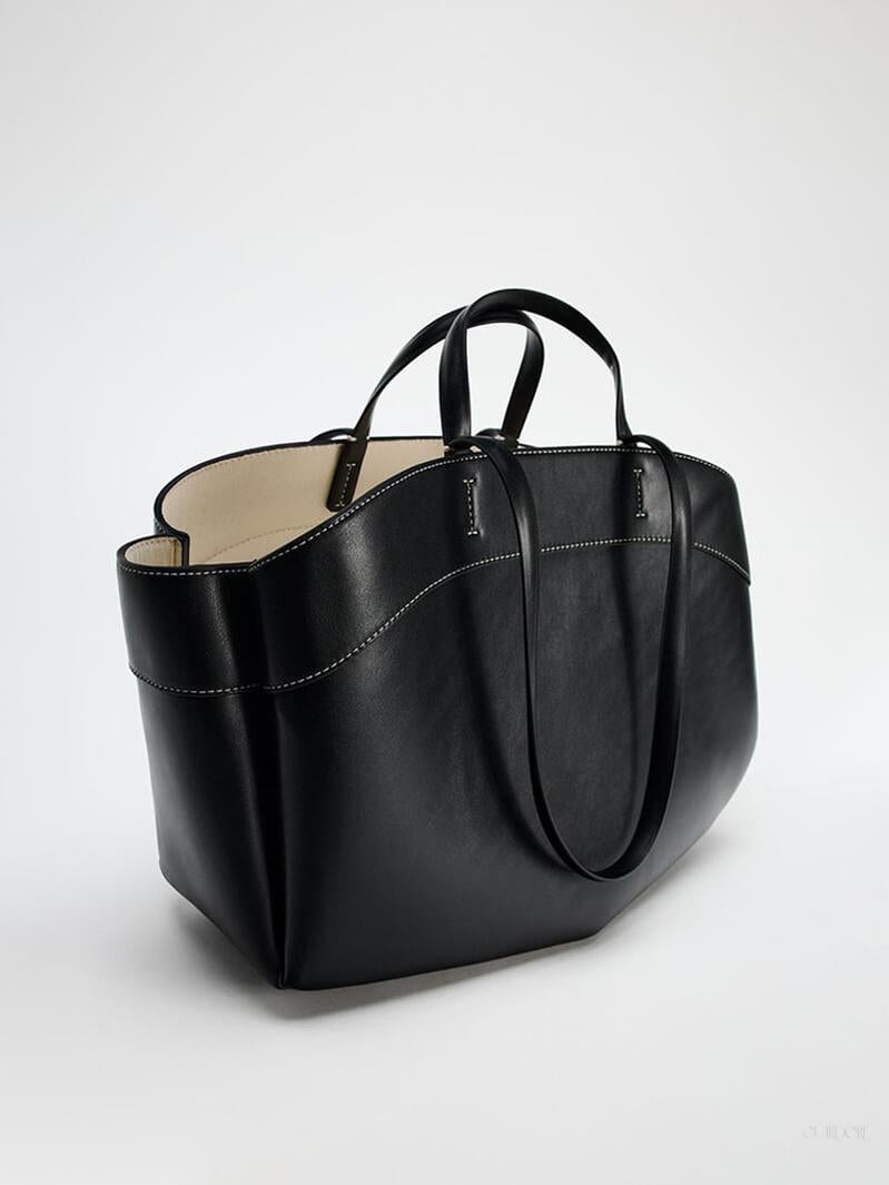 Brown Leather Shopper Bag – Elegant & Practical