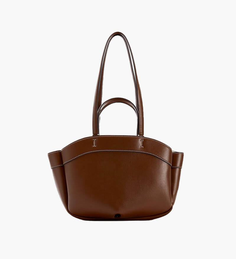 Brown Leather Shopper Bag – Elegant & Practical