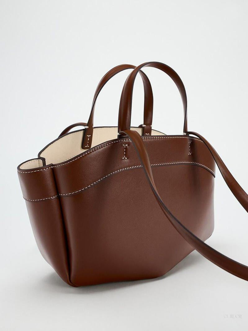 Brown Leather Shopper Bag – Elegant & Practical