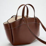 Brown Leather Shopper Bag – Elegant & Practical