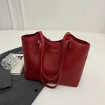 Chic Leather Tote Bag with Playful Charm – Elegance Meets Fun