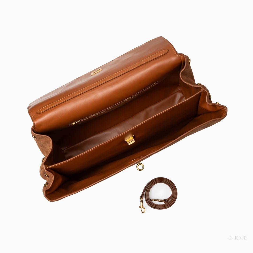 Classic Suede Leather Handbag — Refined design, effortless elegance