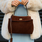 Classic Suede Leather Handbag — Refined design, effortless elegance