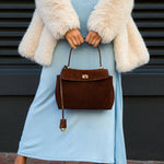 Classic Suede Leather Handbag — Refined design, effortless elegance